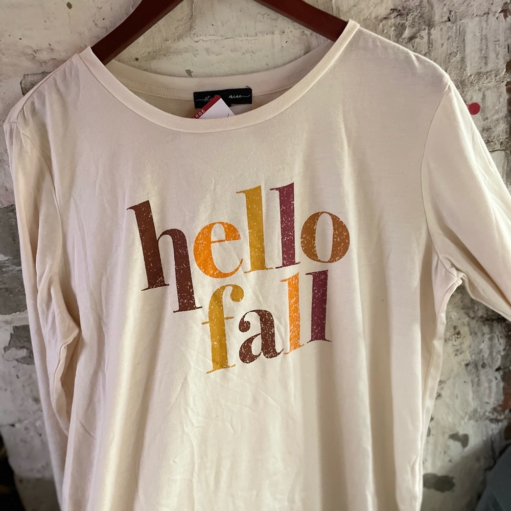 Hello Fall nwt long sleeve tee